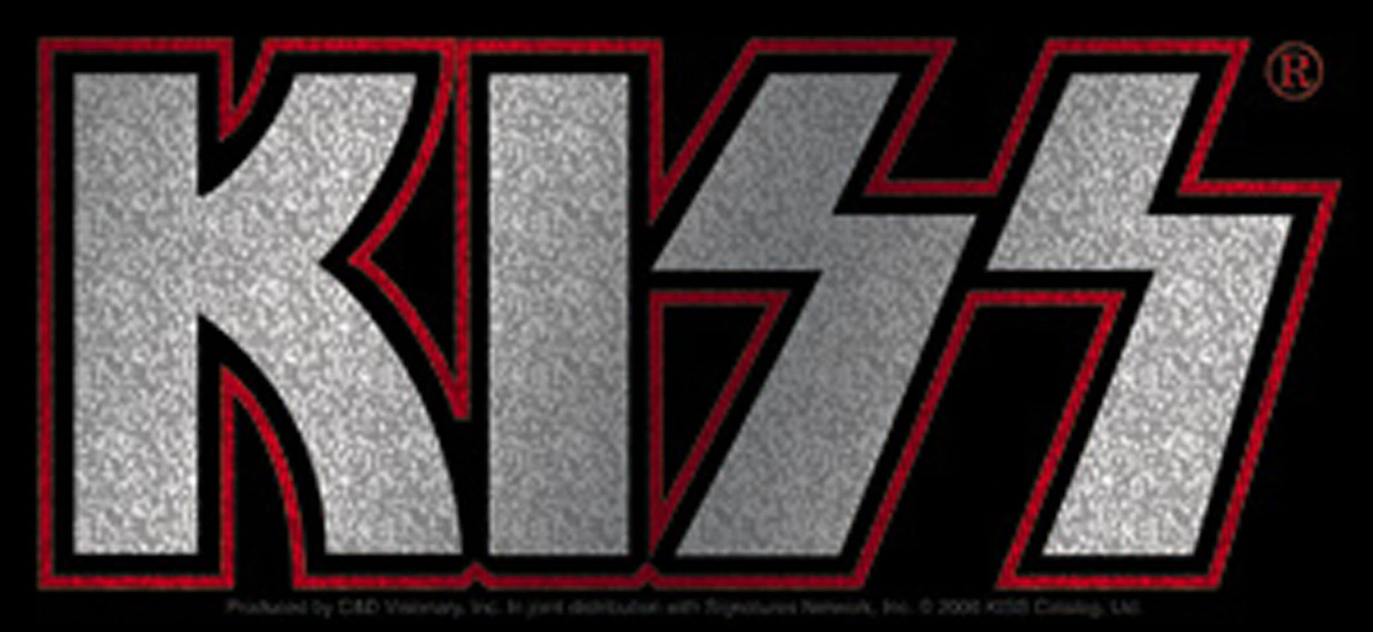 Licenses Products Kiss Logo Glitter Sticker