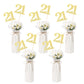Gexolenu No 21, 10 Pack Double-Sided Gold Glitter 21St Birthday Centerpieces For Tables, Number 21 Birthday Table Toppers Party