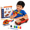 Diy Wooden Model Kit For Kids | Build, Paint & Play Toy | 3D Puzzle Set (Helicopter, Airplane & Car) | Creative Stem Activity | 
