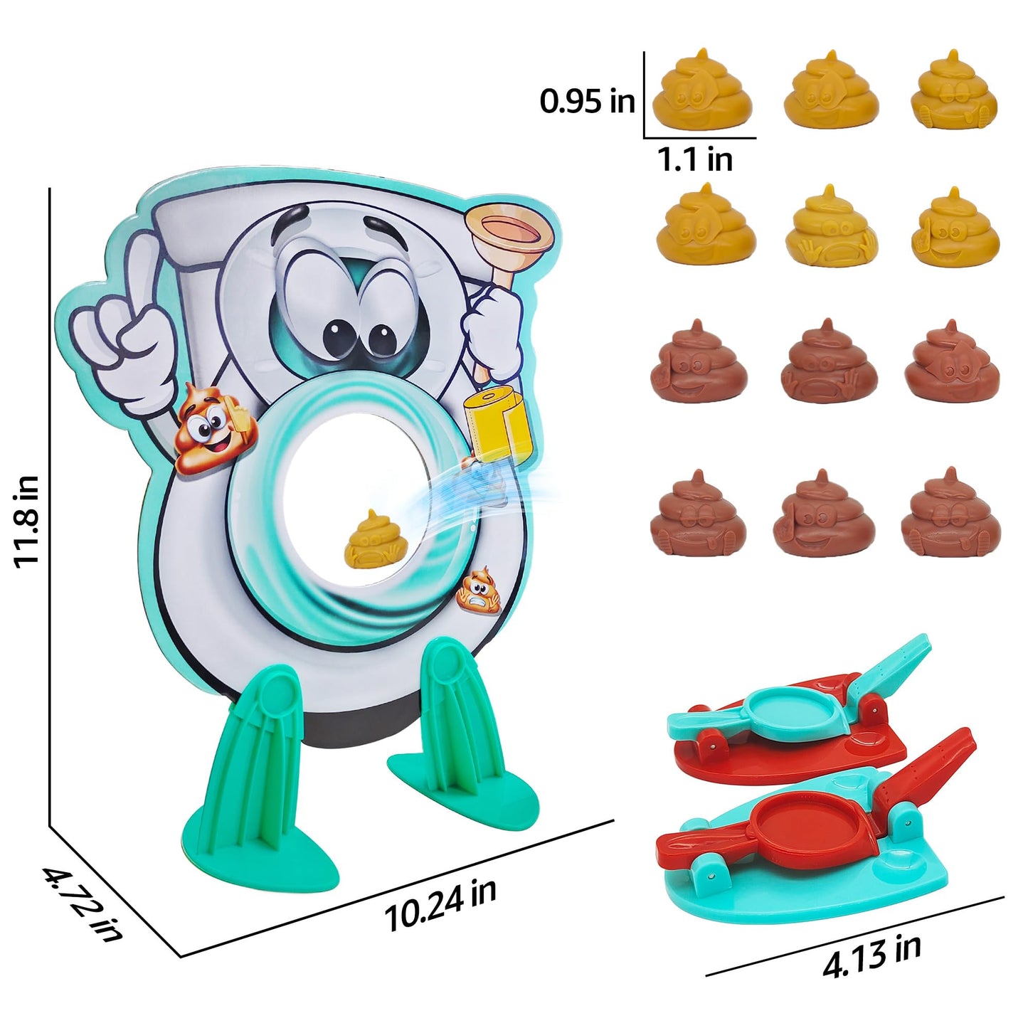 Anemeeoke Poop Family Game - Funny Shooting Game - Fast And Frenzied Launching Poop -Gift For Kids 3 4 5 6 7 8 Year Old