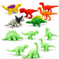 UTSUB Glow in the Dark Dinosaur Toys for Kids | 12 Pcs Dino Return Gift Combo Set with Dinosaur Erasers | Birthday Return Gifts 
