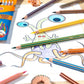 Bic Kids Evolution Stripes Colouring Pencils - Assorted Colours, 24 Count (Pack of 1)