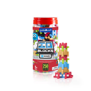 Guidecraft Io Blocks Minis - 250 Piece Set, Miniature Building Stem Educational Toy