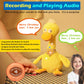 13' Talking Dancing Duck, Repeating What You Say Mimicking Recording Plush Baby Toy Musical English Song Singing Talking Glowing Animated Twisting Gift Of Lighting Up Toy For Boy Kid