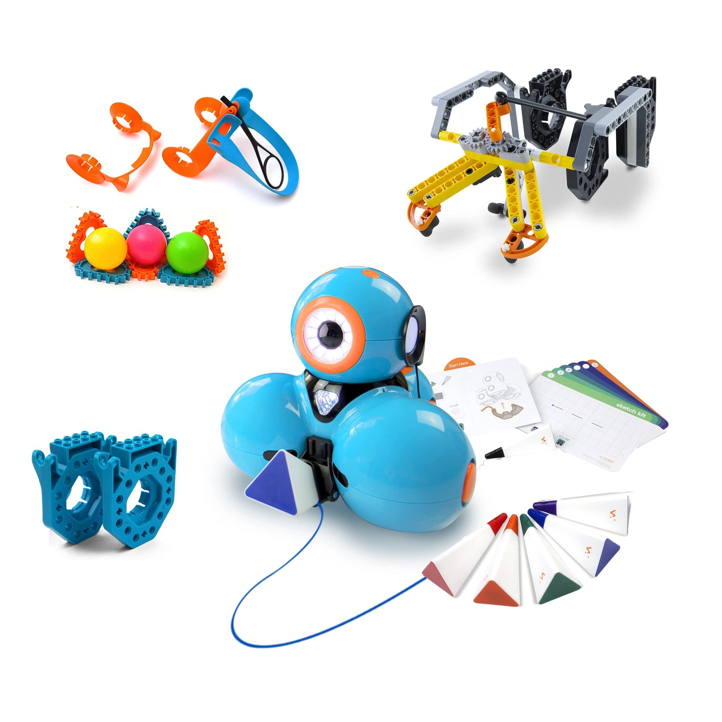 Wonder Workshop Dash Robot Wonder Pack - Coding Educational Bundle for Kids 6+ - Free STEM Apps with Instructional Videos - Laun