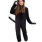 Cat Costume Kids Halloween Animal Onesie For Girls Boys(Black Cat, X-Small(3-4 Years))