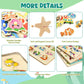 Edutree Wooden Peg Puzzles For Toddlers 1 2 3 4, 6 Pack Educational Peg Puzzles Montessori Toys, Learning Puzzles For Kids Girs