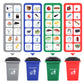 FIVEDAOGANG Small Friction Powered Garbage Truck Toys Set, Includes Front Load Dumpster, 4 Trash Bins and Trash Learning Cards f