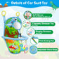 Okooko Car Seat Toy Car Seat Activity Arch Toy Rear Facing Car Seat Toy With Mirror Squeaker Ringing Bell Adjustable Easy Drive Non-Toxic Travel Sensory Toy For Infant Baby 6-12 Month