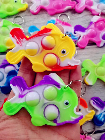 100 Packs Summer Present Unique Mini Fish Assorted fidgets for Kids Children Classroom Students Gifts from Teacher,Birthday Part