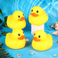 Deekin 10 Pcs Large Yellow Rubber Ducks Bulk Large Duck Bath Toy Squeak Rubber Bathtub Floating Bath For Birthday Party Decorati