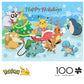 Buffalo Games Pokemon Happy Holidays 100 Piece Jigsaw Puzzle - Large Multicolor Wood - Model 4834 for Family Game Nights