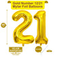 LHOAVWE 40 Inch Gold 21 Number Balloons - Jumbo Mylar Foil for 12th & 21st Birthday Party Decorations