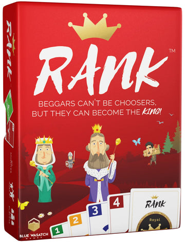Blue Wasatch Games Rank - A Royally Fun Card Game For Friends And Family Where Someone Can Rise From Beggar And Rule As King