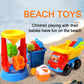 Ruutcasy Beach Toy,20 Pcs Kids Beach Sand Toys Set,Eco-Friendly Sand Toy,Summer Outdoor Toy,Reusable Sandbox Toys for Kids, with