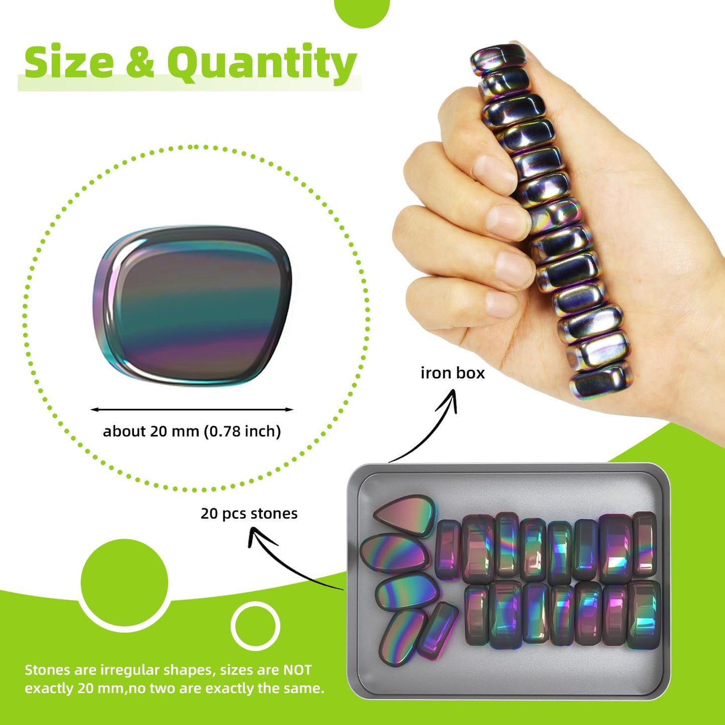 Caturledas 20 Pcs Ferrite Putty Stones, Fidget Toys Rocks For Office Stress Anxiety Relief, Executive Desk Toys For Men Women Ad