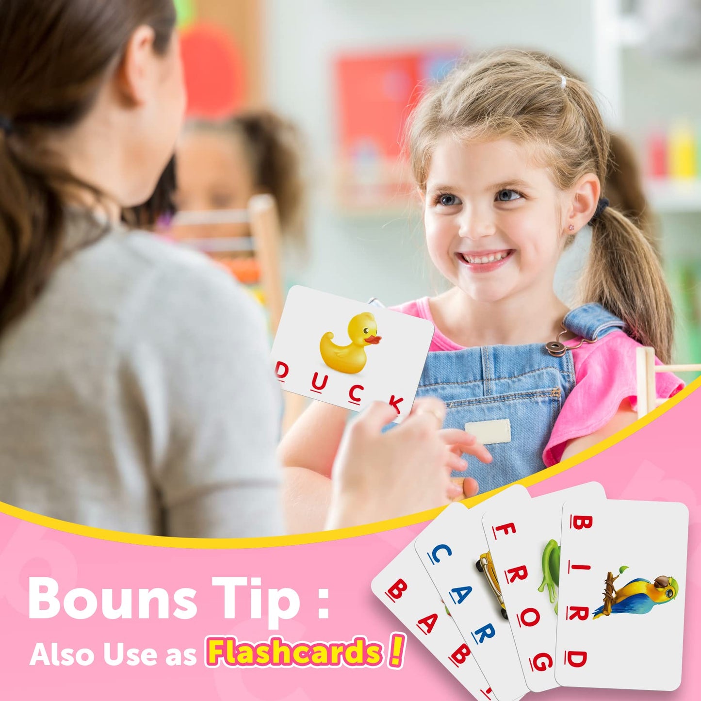 Toys For 3-8 Year Olds Girls, Matching Letter Spelling Games For Kids Ages 3-8 Preschool Learning Educational Toys For Kids Hall