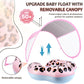 Yasinkidz Baby Pool Float, Leopard Toddler Pool Float Baby Float With Canopy, Infant Pool Floats For Kids 6-36 Months Leopard+(1