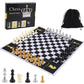 Jyquorp 4 Four Players Chess Board Game Four Person Chess Set Game Unique Team Chess Set Mouse Pad Material with 4 Sets of Chess Pieces (64 Pieces) 2-4 Person mature-themed Game Portable Game Set