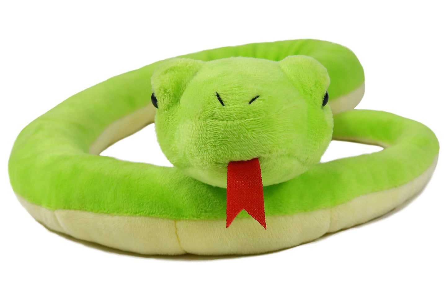Ice King Bear Lifelike Green Snake Stuffed Animal - Plush Toy (Coiling)