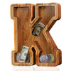 Fao Thuofyr Extra Large Wooden Piggy Bank - Piggy Bank For Kids,Piggy Bank Girls, Piggy Bank For Boys,Alphabet K Money Bank,Coin