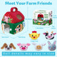 Elfew Farm Animal Baby Toys 6-12 Months, With 6 Small Plush Stuffed Farm Animals(Squeeze & Shake), Soft Toys For Toddlers, Monte