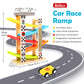 Belleur Montessori Toy for 1-3 Years Old Boys and Girls, Kid Wooden Race Track Car, Toddler Ramp Racer Set with 5 Mini Cars & 5