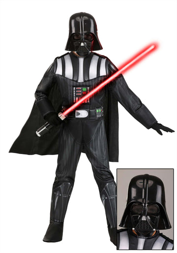 Star Wars Boys Deluxe Darth Vader Costume, Kids Halloween Costume, Child - Officially Licensed Small