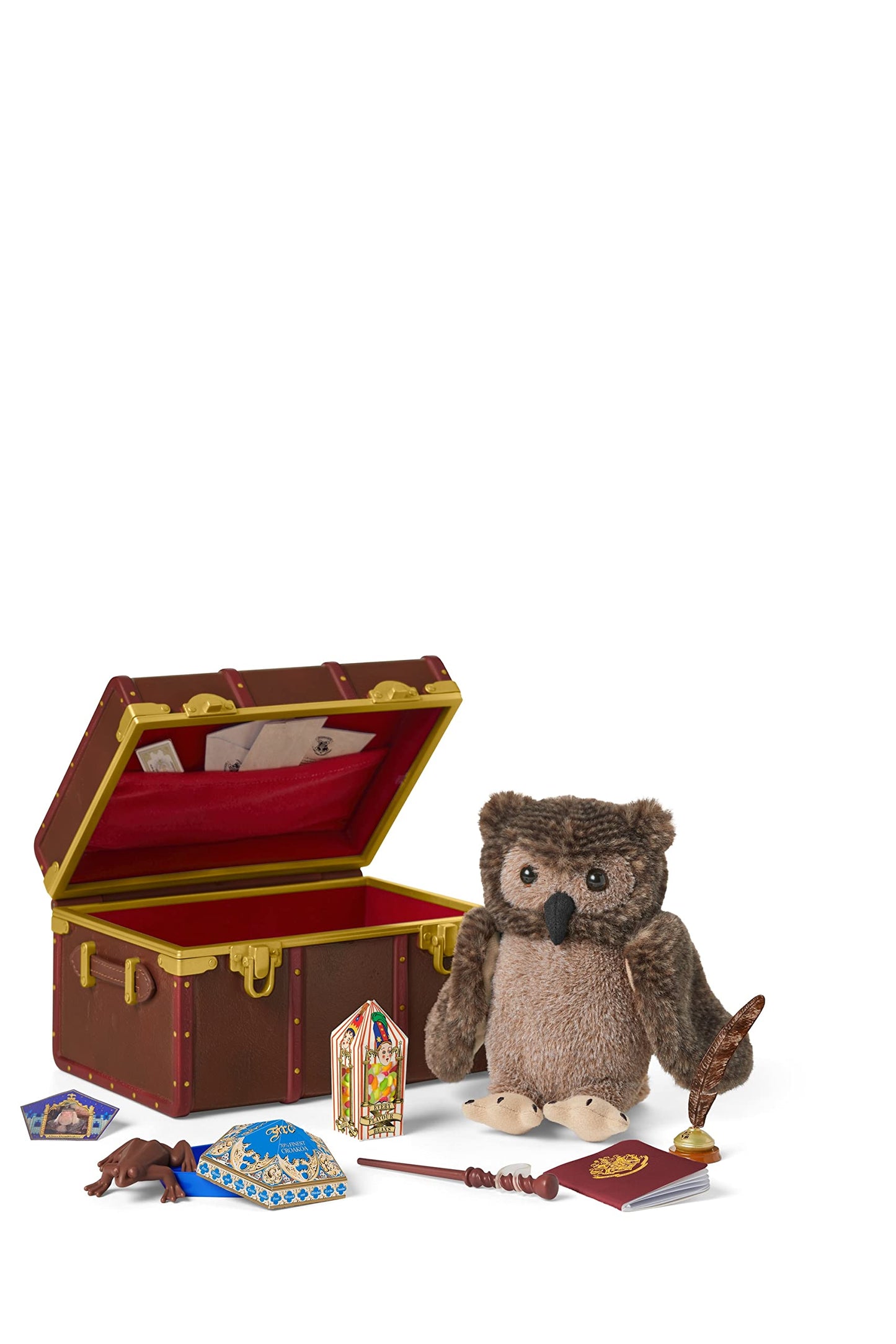 American Girl Harry Potter 18-inch Doll Hogwarts Playset with Plush Owl, Wand, Train Ticket, and Inkwell, For Ages 6+