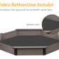 85''X78''X9'' Octagon Sandbox With Cover For Kids Outdoor Play, Wood Large Sandpit With 4 Benches, Quick Easy Install