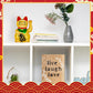 Chunful 8 Inch Lucky Cat Waving Arm Maneki Neko Gold Lucky Fortune Cat With Waving Hand Paw Up For Feng Shui Welcoming Fortune L