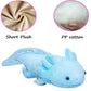 Simulation Blue Axolotl Plush Toy, Cute And Soft Zippered Blue Axolotl Set Stuffed Animal Plush Toys For Kids Boys And Girls Gif