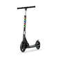 Jetson Scooters - Jupiter Jumbo Kick Scooter (Black) - Collapsible Portable Kids Push Scooter - Lightweight Folding Design With Big Wheels And High Visibility Rgb Light Up Leds On Stem And Deck