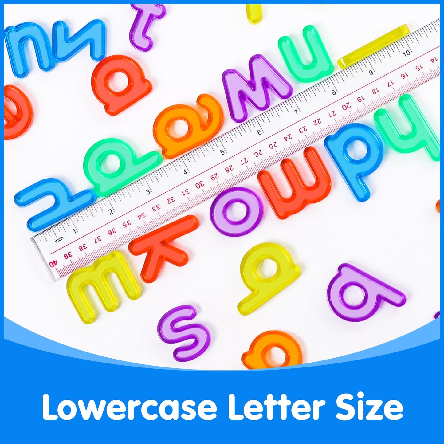 Odoorgames 78 Pcs Translucent Lowercase Letters - Plastic Alphabet Letters - Light Table Play And Early Learning Manipulatives