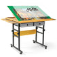 All4Jig 1500 Pieces Jigsaw Puzzle Table With Legs, 35.4'X26.4' Adjustable Puzzle Board For Adults, 3-Tilting Angles, Multi-Functional With 4+2 Drawers & Protective Cover