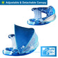 COOLCOOLDEE Pool Float with Canopy Cup Holder - XL Pool Chair Lounge Float with Adjustable Sun Shade Cover  Drink Holder Ergonomic Headrest Inflatable Pool Float for mature-themeds(Deep Blue)