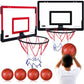 Sosation 2 Pcs Mini Basketball Hoop with 4 Basketball  Sticky Hook  Pump  Indoor No Drilling Basketball Hoop Decompress Game for Kid mature-themed Gift(Classic Style)