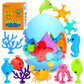 Suction Toys, 40 Pcs Kids Bath Toys Sensory Toys For 3 4 5 6 7 Year Old Boys
