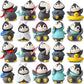 Macarrie 20 Pcs Penguin Figurines Cute Penguin Figures Characters Toys Cake Toppers Decorations Winter Small Figurines for Boy G