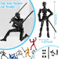 Sulliwayu 4PCS Assembled Titan T-13 Action Figures Set Lucky Dummy Nova 13 Action Figure Robot Anime Stick Figures Fidget Toys f