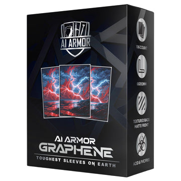 Ai protective covering Graphene Series (Red/Blue Storm) - 105ct Textured Matte TCG/MTG Art Sleeves