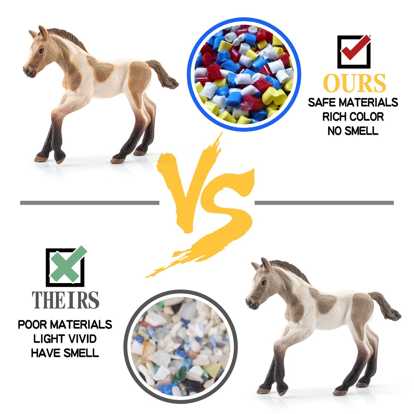 Lc Joycre Realistic Horses Cows Sheep Toys 6Pcs Playset Cows Figurine For Toddlers Goat Figure Arab Foal Model Decoration For Bi