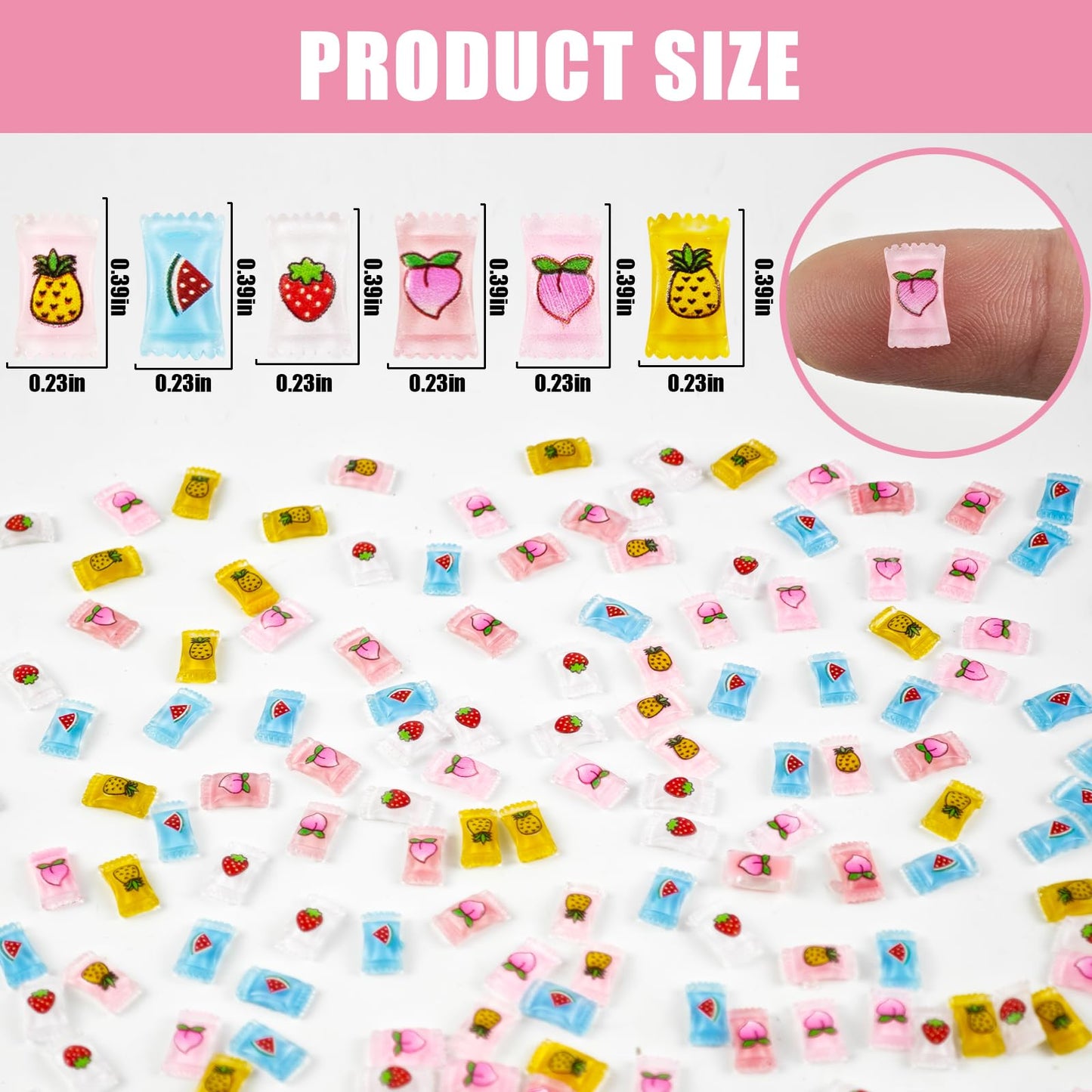 WOZADU 200 PCS Mini Resin Candy Figures for Crafts Tiny Resin Snack Miniature Things for Dollhouse Fairy Garden Micro Landscaping Decoration Cake Toppers Decor