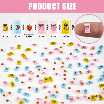 WOZADU 200 PCS Mini Resin Candy Figures for Crafts Tiny Resin Snack Miniature Things for Dollhouse Fairy Garden Micro Landscaping Decoration Cake Toppers Decor