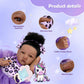 Aori Realistic Reborn Baby Dolls Black American Lifelike Reborn Girl 20 Inch Real Life Biracial Girl Reborn Toddler Baby With Purple Clothes Accessories Set For Girls Age 3