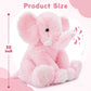MorisMos Pink Elephant Plush Toy - Soft 19 Inch Stuffed Animal for Boys & Girls