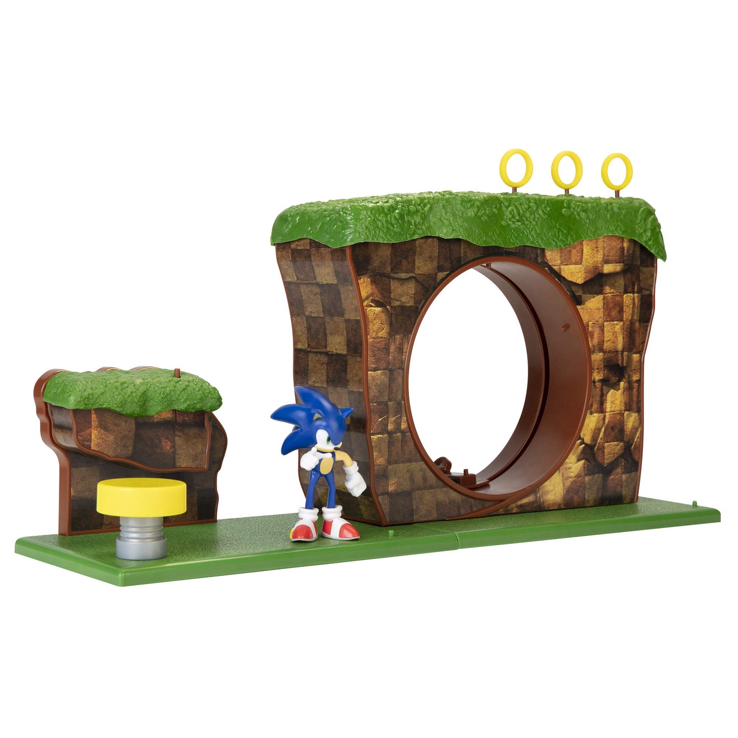 Sonic The Hedgehog Playset with 2.5" Sonic Figure - Green Hill Zone, Plastic, Model 403934-4-RF2