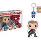 Funko Pop Marvel: Civil War Hawkeye Spiderman, Iron Man & Captain America Keychain