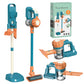 BAYMI 3-in-1 Kids Vacuum Cleaner Set, Toddler Toy with Working Suction, Child-Size, Blue, Model BM63590X