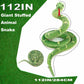 Mukouxun 112 Inch Stuffed Anaconda - Green Kids Plush Snake Toy with Prank Props
